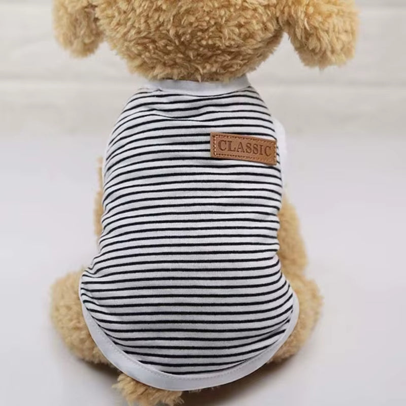 Classic Stripe Dog Shirt Cheap Dog Clothes for Small Dogs Summer Chihuahua Tshirt Cute Puppy Vest Terrier Pet Clothes for Dog