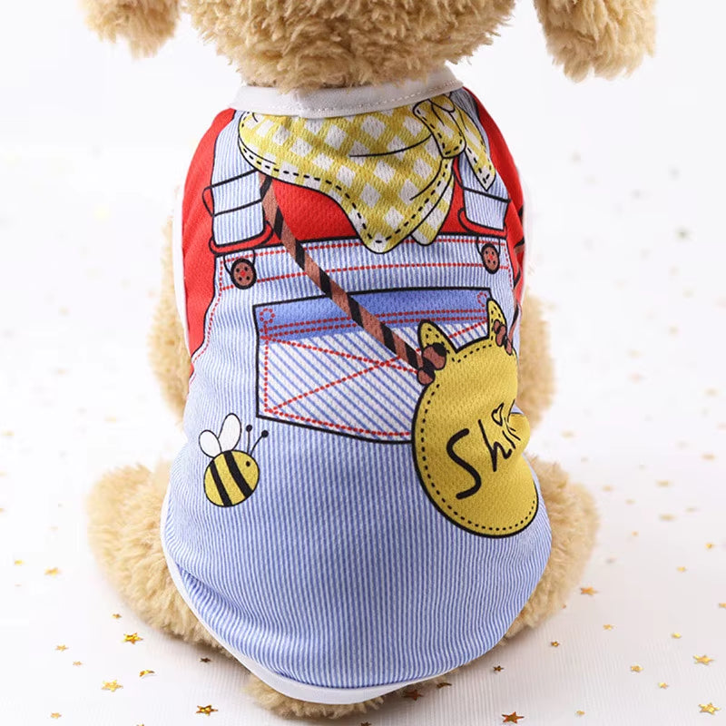 Classic Stripe Dog Shirt Cheap Dog Clothes for Small Dogs Summer Chihuahua Tshirt Cute Puppy Vest Terrier Pet Clothes for Dog