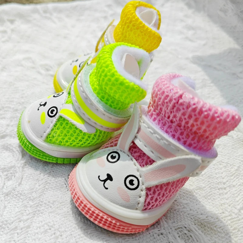 Summer Animal Cute Rabbit Dog Sneakers for Small Puppy Breathable Pet Sandal Shoes Foot Wear Boots Accessories Chihuahua Yorkie