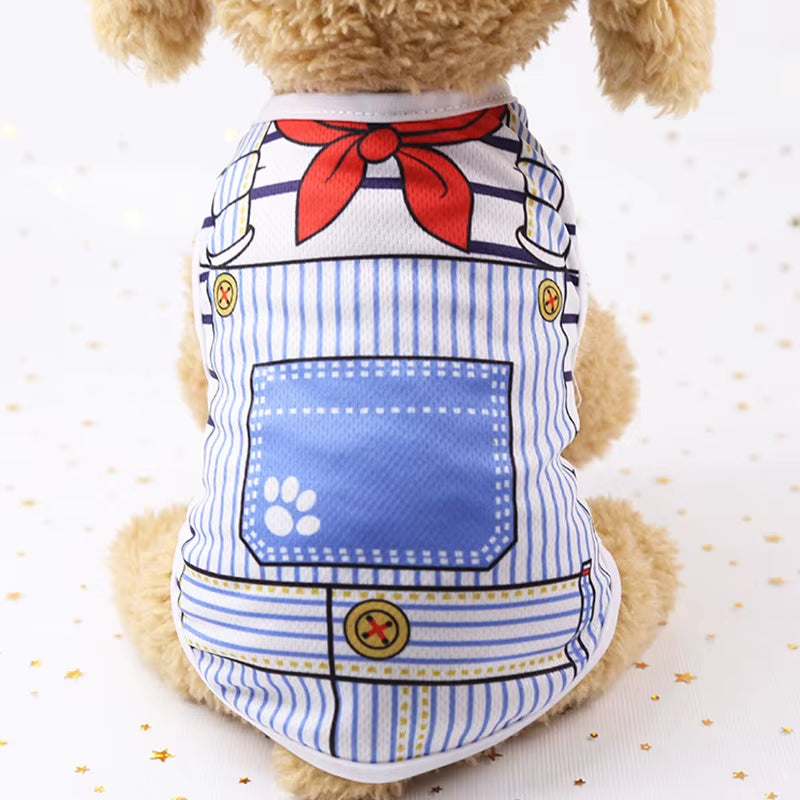 Classic Stripe Dog Shirt Cheap Dog Clothes for Small Dogs Summer Chihuahua Tshirt Cute Puppy Vest Terrier Pet Clothes for Dog