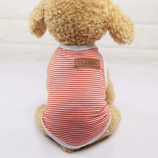 Classic Stripe Dog Shirt Cheap Dog Clothes for Small Dogs Summer Chihuahua Tshirt Cute Puppy Vest Terrier Pet Clothes for Dog