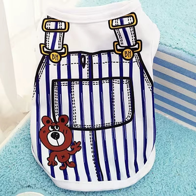 Classic Stripe Dog Shirt Cheap Dog Clothes for Small Dogs Summer Chihuahua Tshirt Cute Puppy Vest Terrier Pet Clothes for Dog