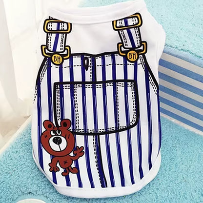 Classic Stripe Dog Shirt Cheap Dog Clothes for Small Dogs Summer Chihuahua Tshirt Cute Puppy Vest Terrier Pet Clothes for Dog