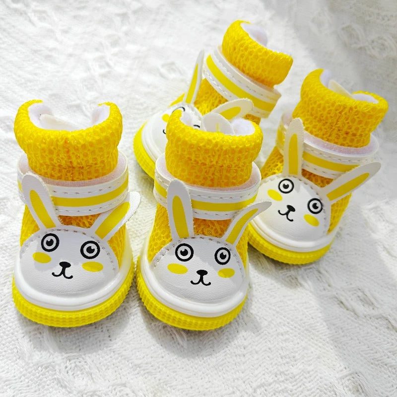 Summer Animal Cute Rabbit Dog Sneakers for Small Puppy Breathable Pet Sandal Shoes Foot Wear Boots Accessories Chihuahua Yorkie