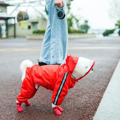 Waterproof Puppy Dog Raincoats Rain Jacket with Hood for Small Medium Dogs Poncho with Reflective Strap Honey Bee Bear Dinosaur