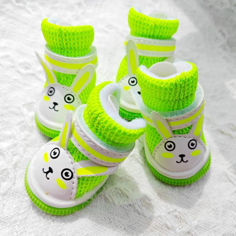 Summer Animal Cute Rabbit Dog Sneakers for Small Puppy Breathable Pet Sandal Shoes Foot Wear Boots Accessories Chihuahua Yorkie