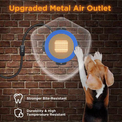 400-Watt 6.7 In. H Electric Ceramic Space Heater Neighborhood Dog House Heater 10 Ft. anti Bite Cord, Waterproof Control