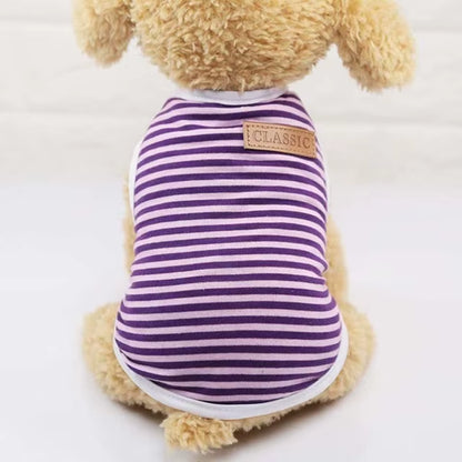 Classic Stripe Dog Shirt Cheap Dog Clothes for Small Dogs Summer Chihuahua Tshirt Cute Puppy Vest Terrier Pet Clothes for Dog